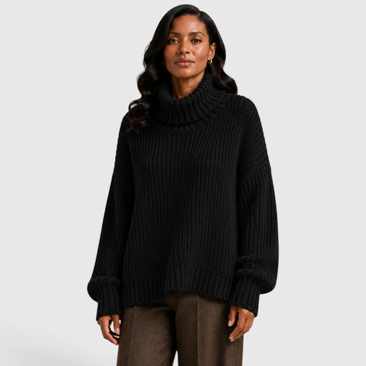 Women's Casual Oversized Knit Turtleneck Sweater