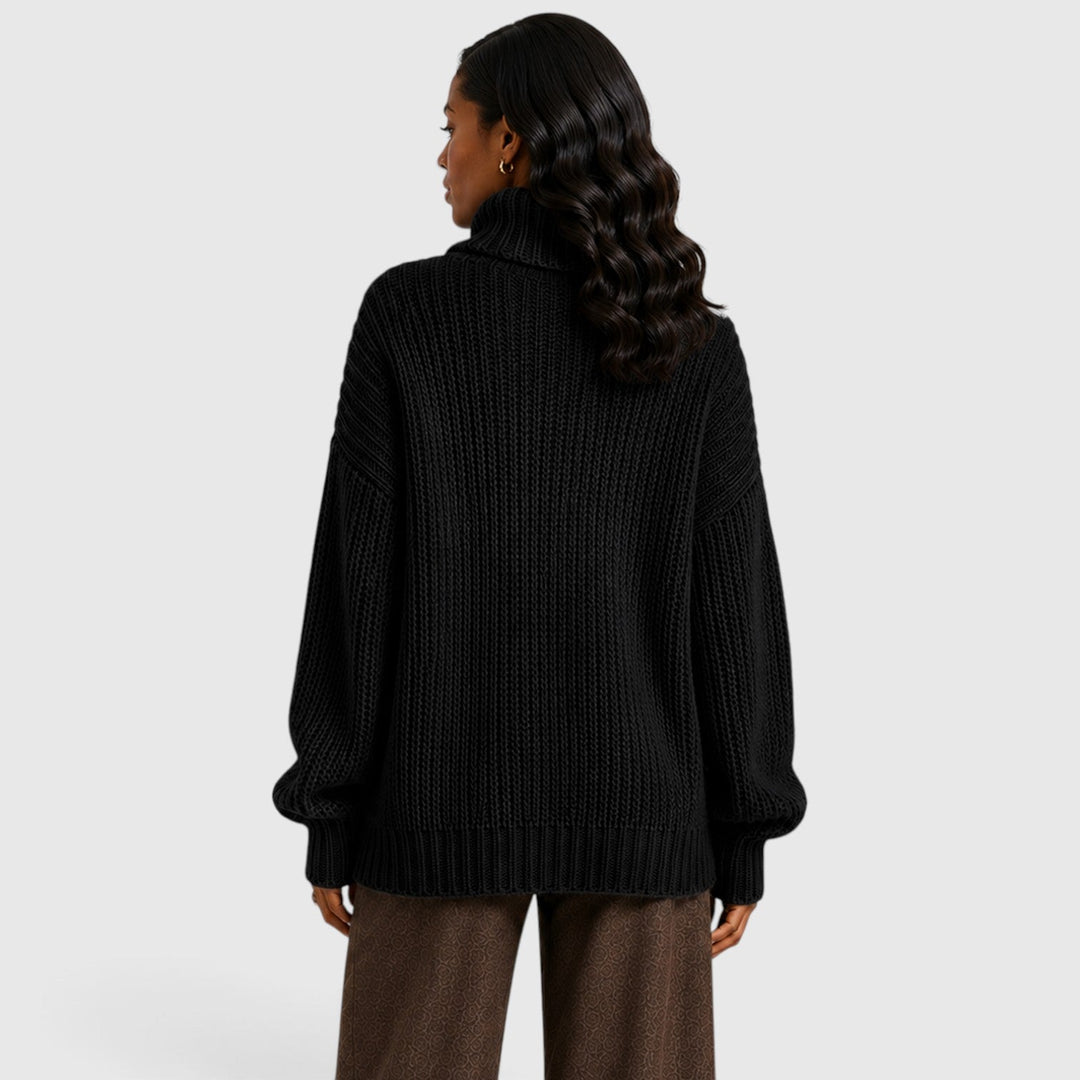 Women's Casual Oversized Knit Turtleneck Sweater