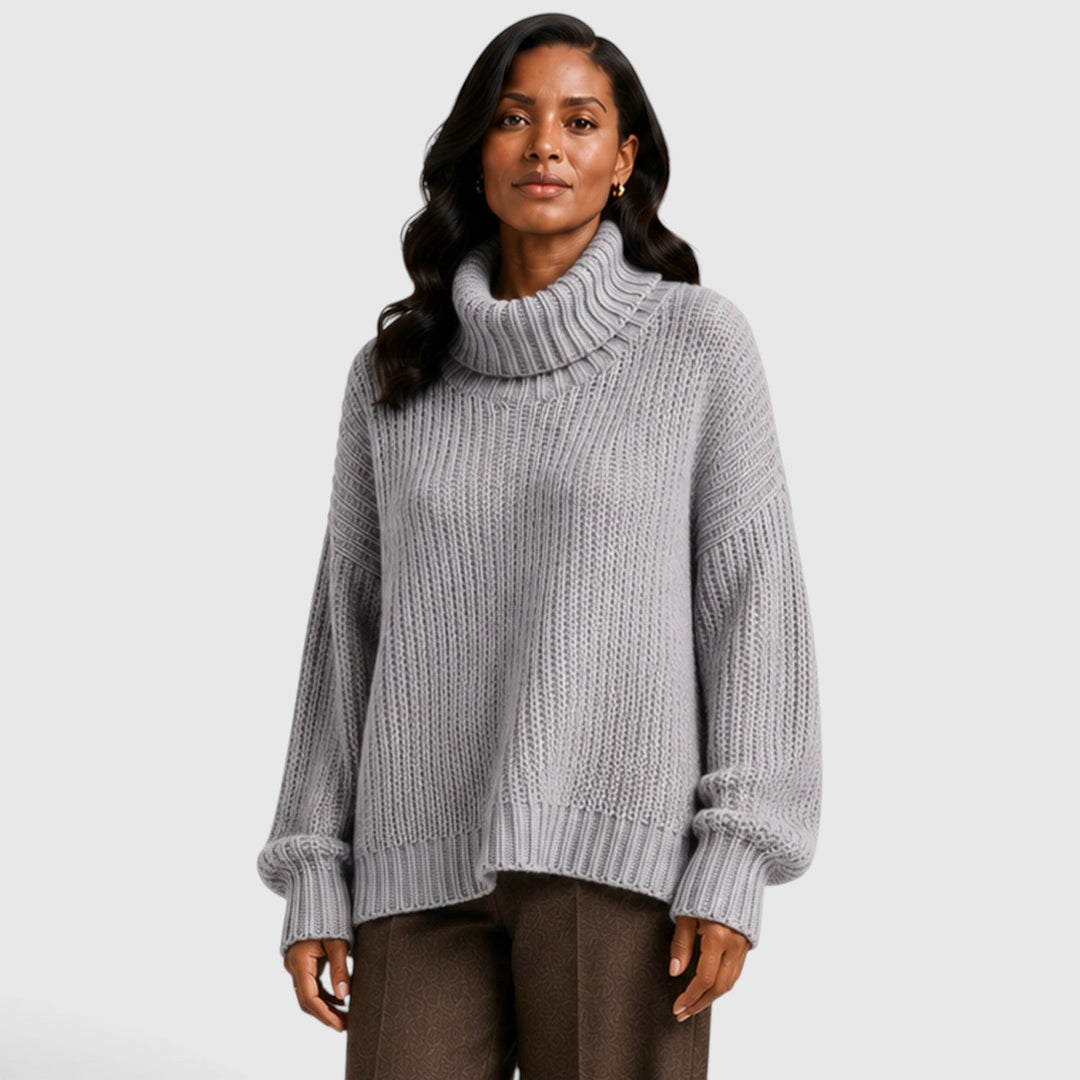 Women's Casual Oversized Knit Turtleneck Sweater