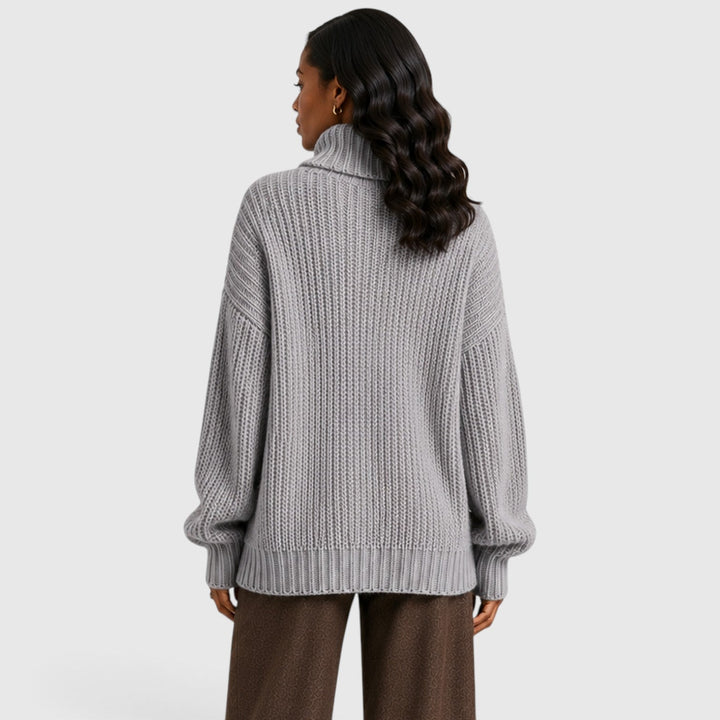 Women's Casual Oversized Knit Turtleneck Sweater