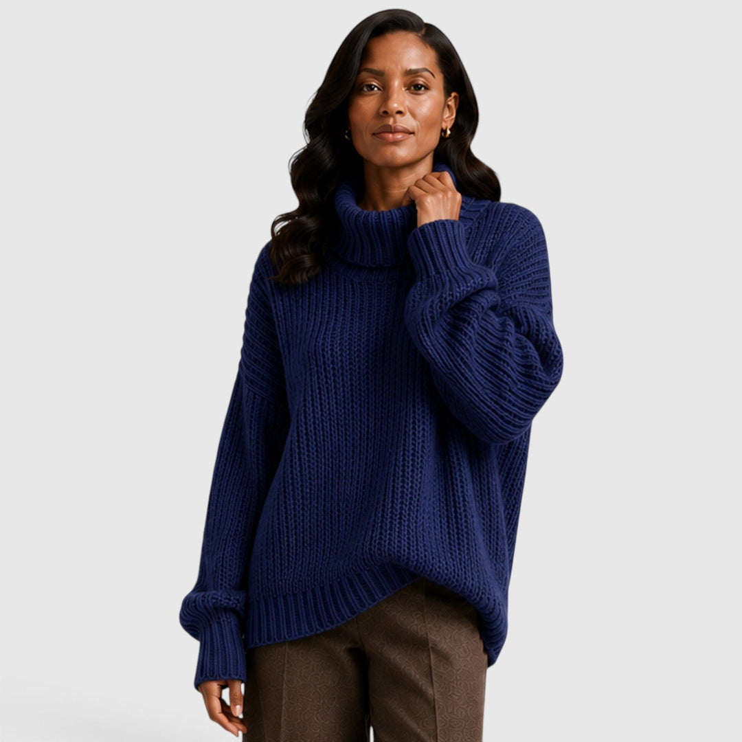 Women's Casual Oversized Knit Turtleneck Sweater
