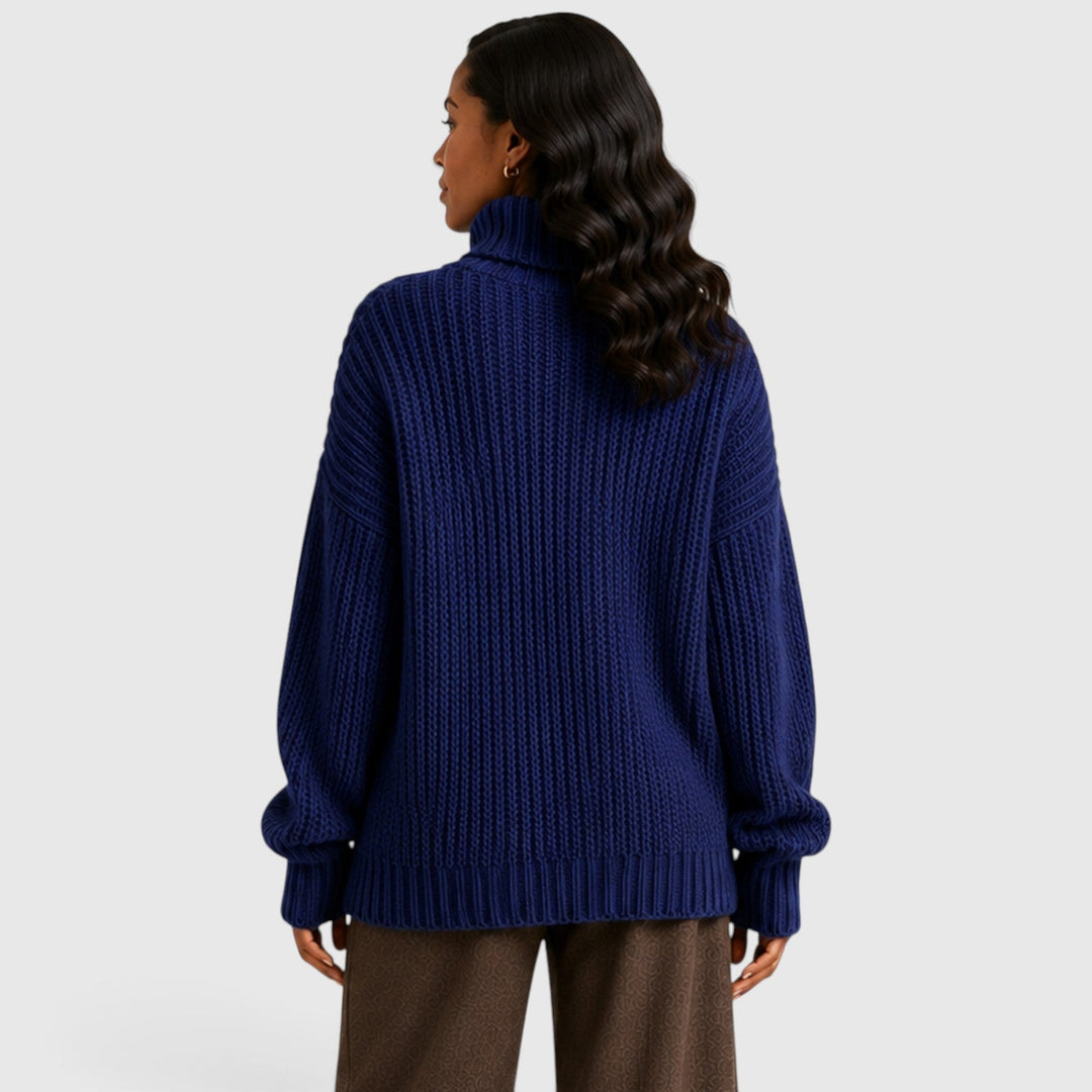 Women's Casual Oversized Knit Turtleneck Sweater