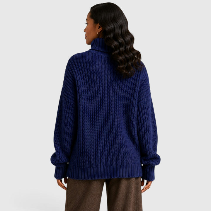 Women's Casual Oversized Knit Turtleneck Sweater