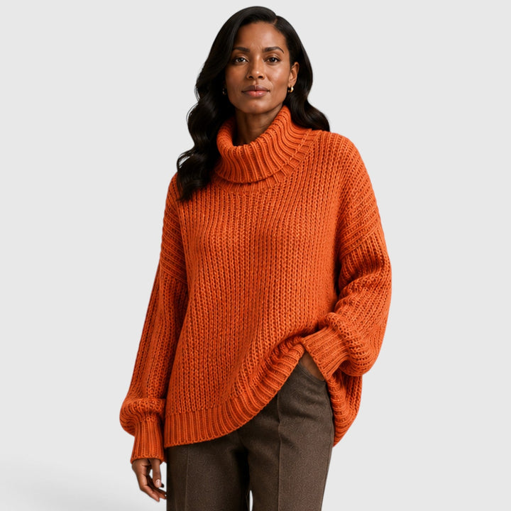 Women's Casual Oversized Knit Turtleneck Sweater