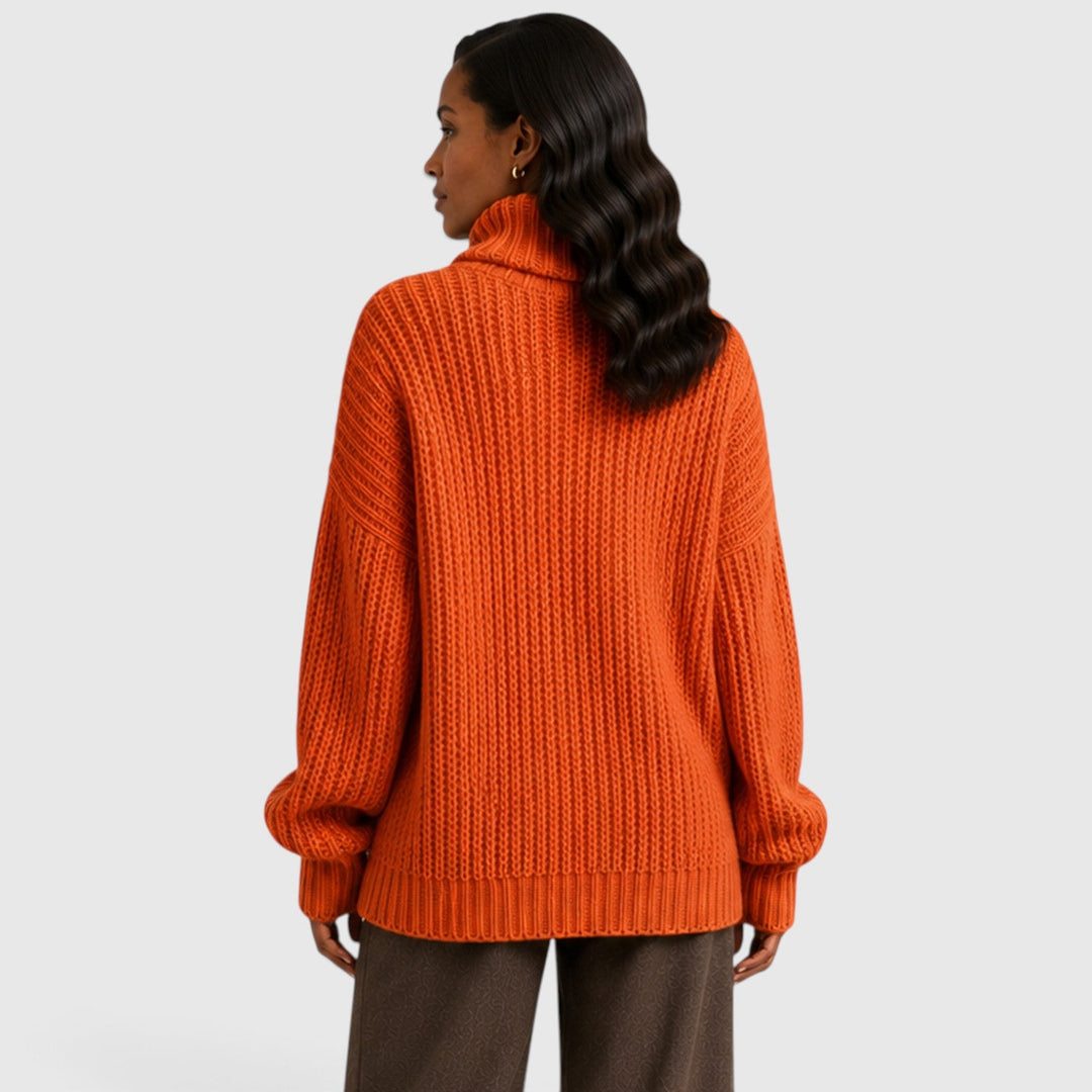 Women's Casual Oversized Knit Turtleneck Sweater