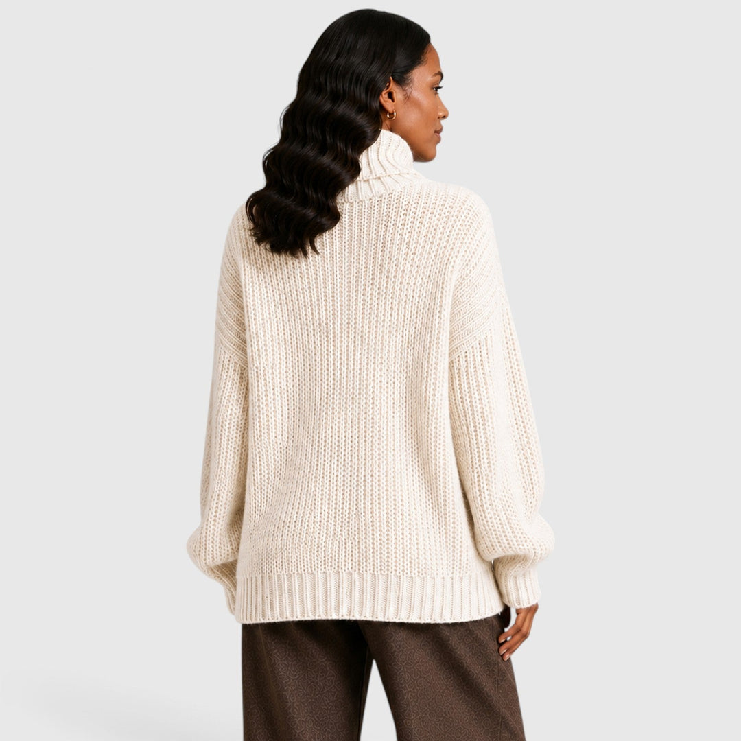 Women's Casual Oversized Knit Turtleneck Sweater