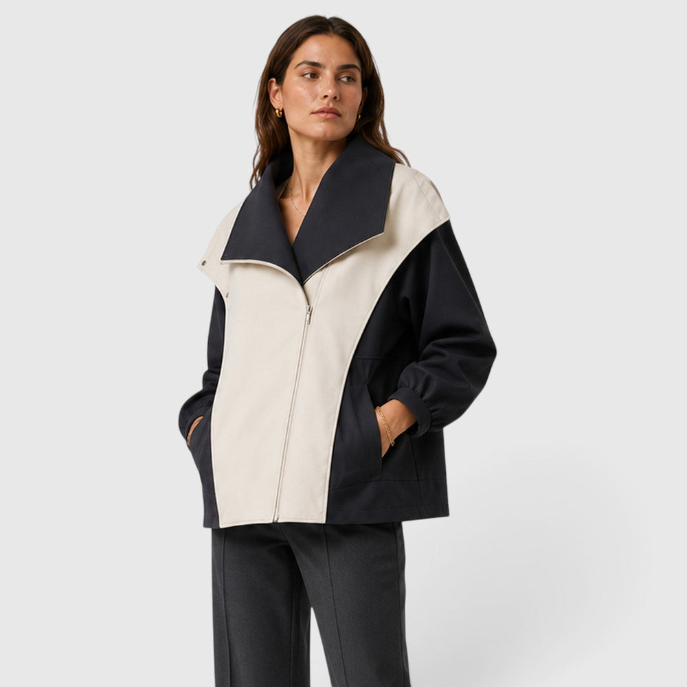 Women's Casual Cotton Blend Windbreaker Jacket