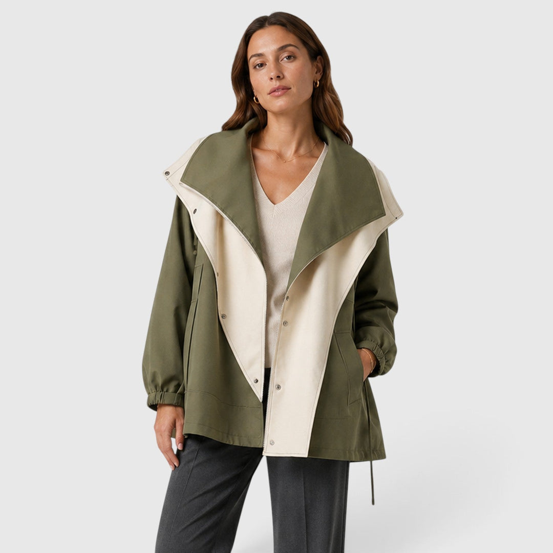 Women's Casual Cotton Blend Windbreaker Jacket