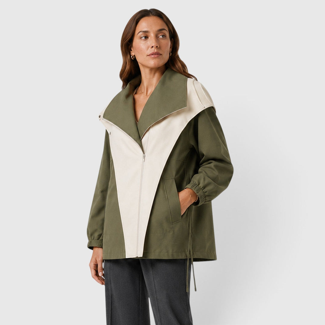 Women's Casual Cotton Blend Windbreaker Jacket