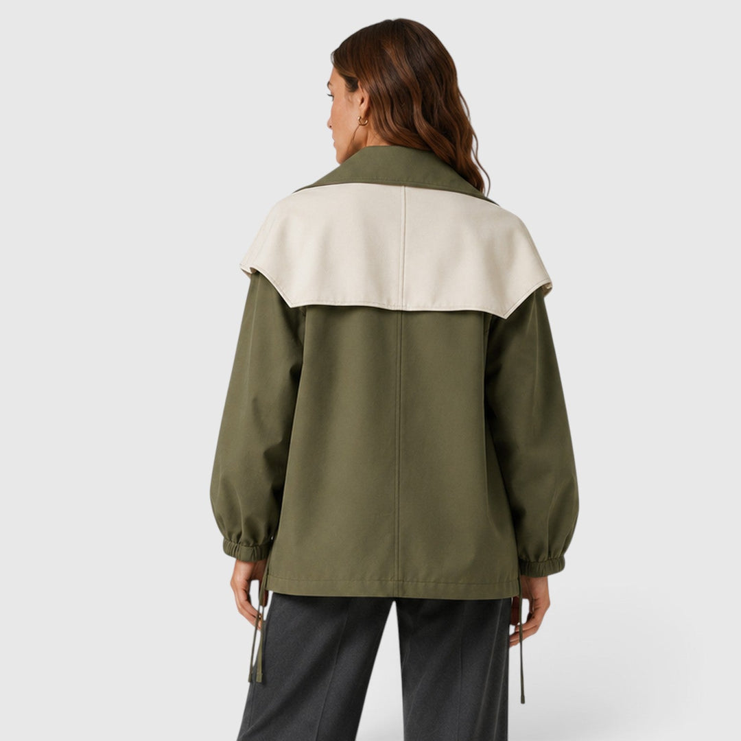 Women's Casual Cotton Blend Windbreaker Jacket