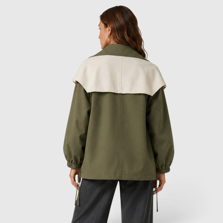 Women's Casual Cotton Blend Windbreaker Jacket