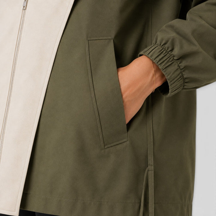 Women's Casual Cotton Blend Windbreaker Jacket