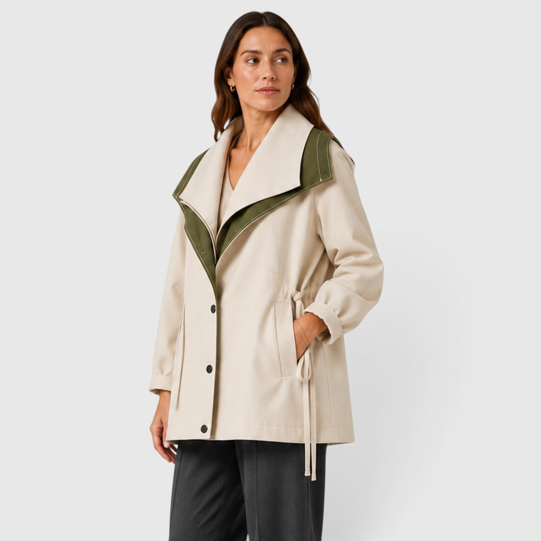 Women's Casual Cotton Blend Windbreaker Jacket
