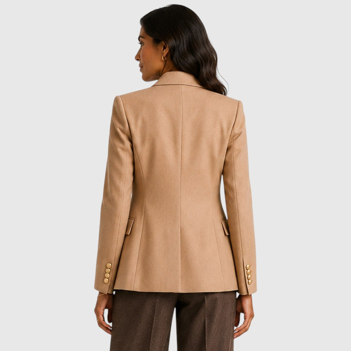 Women's Classic Double-Breasted Tailored Blazer Jacket