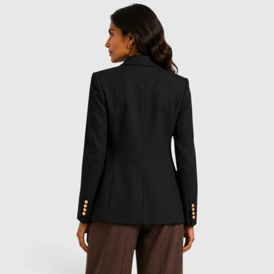 Women's Classic Double-Breasted Tailored Blazer Jacket