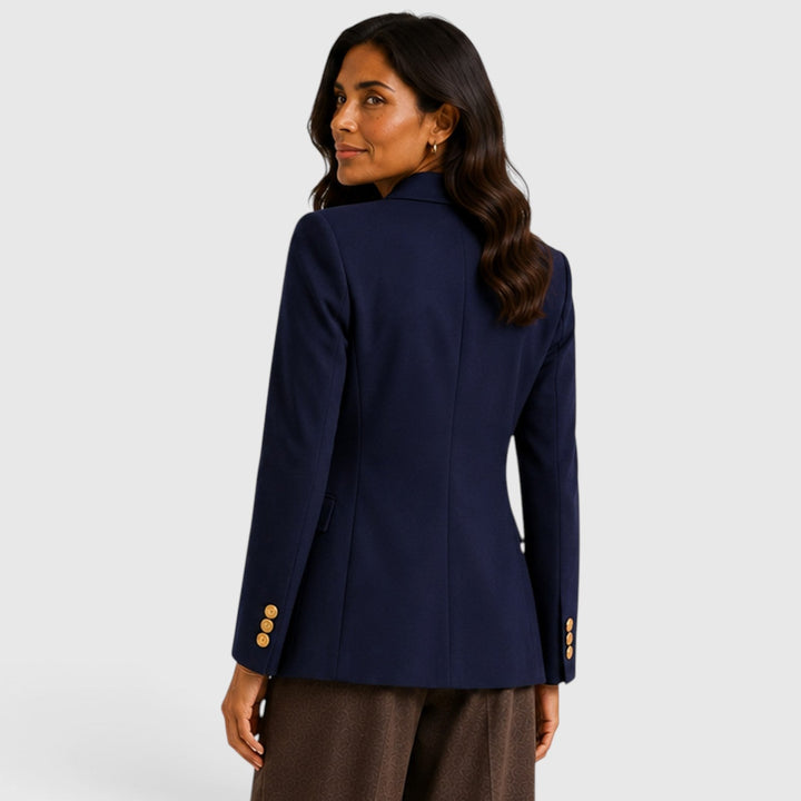 Women's Classic Double-Breasted Tailored Blazer Jacket