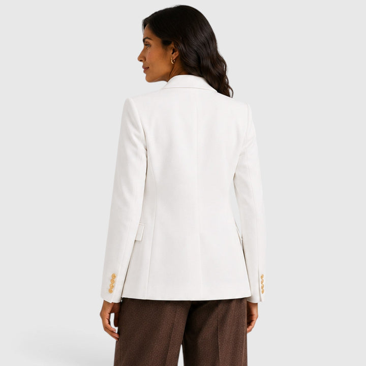 Women's Classic Double-Breasted Tailored Blazer Jacket