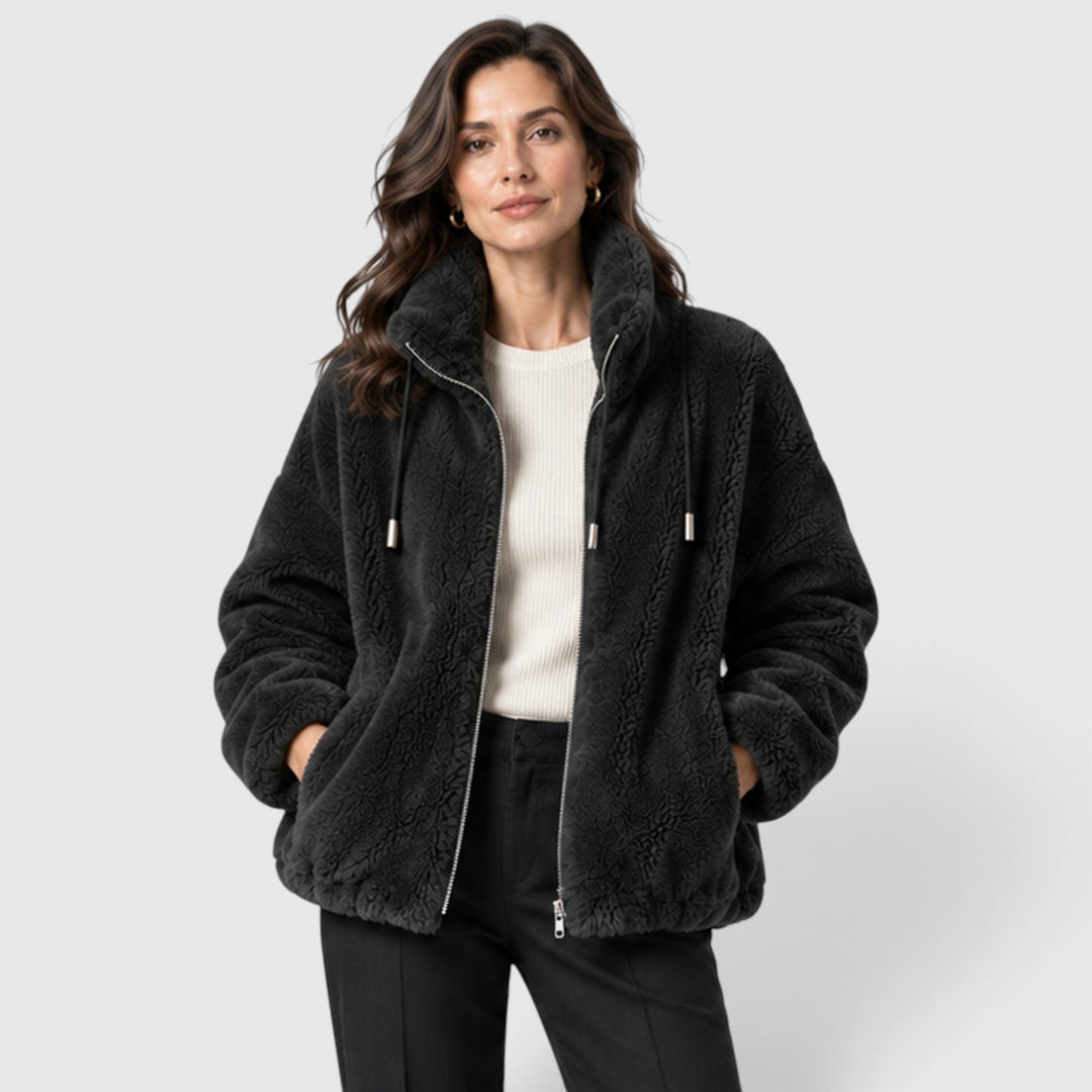 Women's Warm Fleece Stand Collar Full Zip Jacket