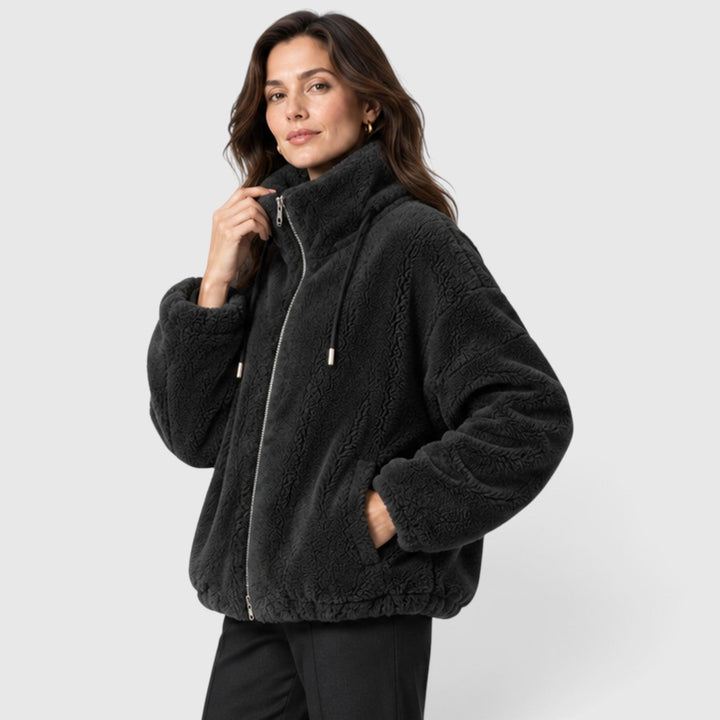 Women's Warm Fleece Stand Collar Full Zip Jacket