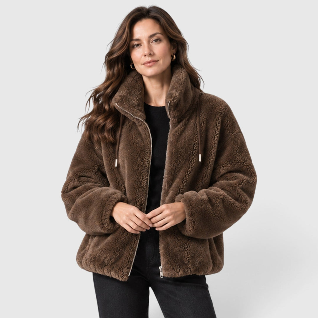 Women's Warm Fleece Stand Collar Full Zip Jacket