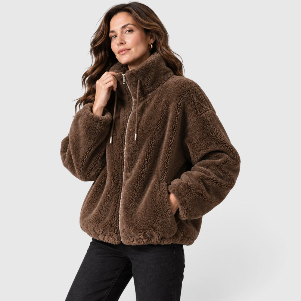 Women's Warm Fleece Stand Collar Full Zip Jacket