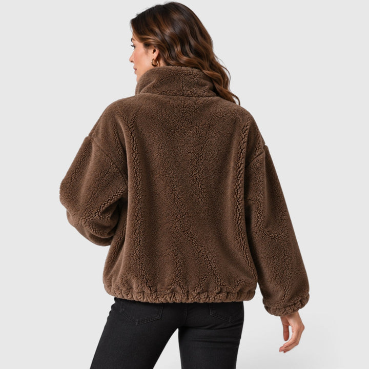 Women's Warm Fleece Stand Collar Full Zip Jacket