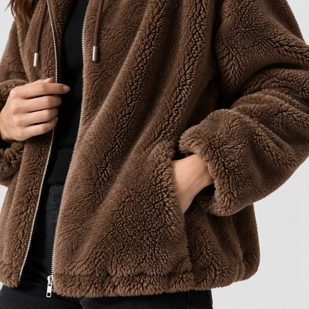 Women's Warm Fleece Stand Collar Full Zip Jacket