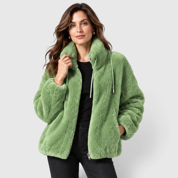 Women's Warm Fleece Stand Collar Full Zip Jacket