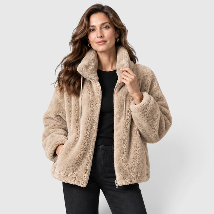 Women's Warm Fleece Stand Collar Full Zip Jacket