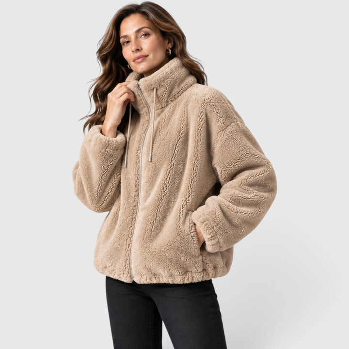 Women's Warm Fleece Stand Collar Full Zip Jacket