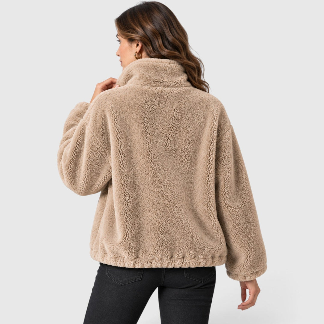 Women's Warm Fleece Stand Collar Full Zip Jacket