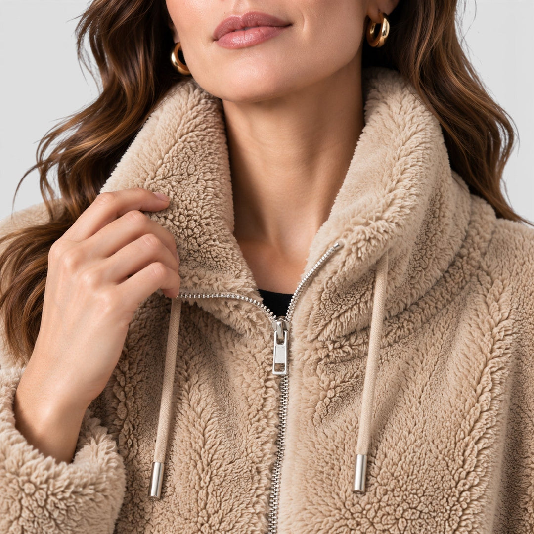 Women's Warm Fleece Stand Collar Full Zip Jacket