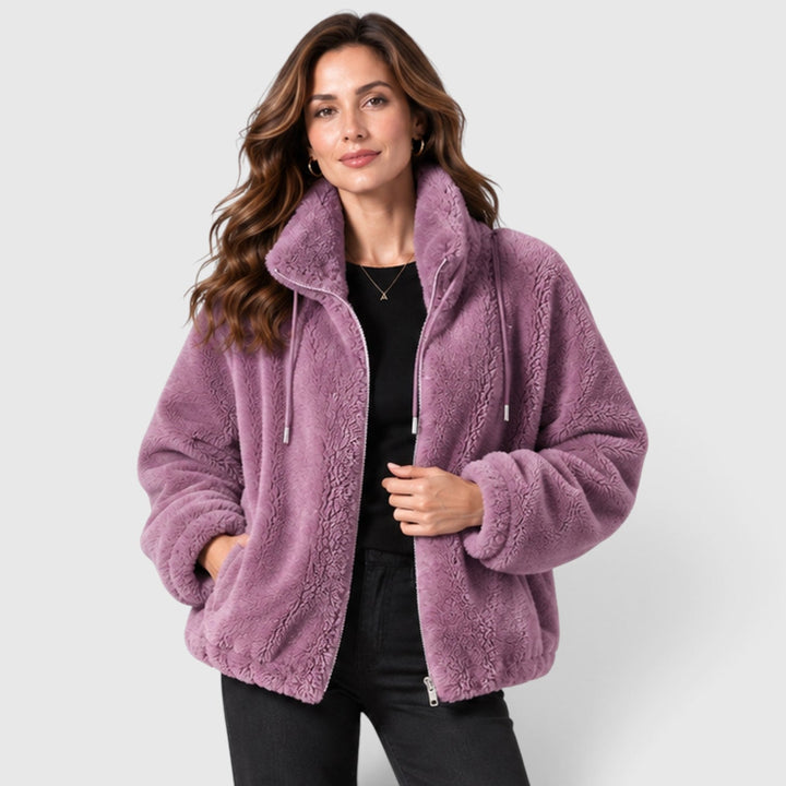Women's Warm Fleece Stand Collar Full Zip Jacket