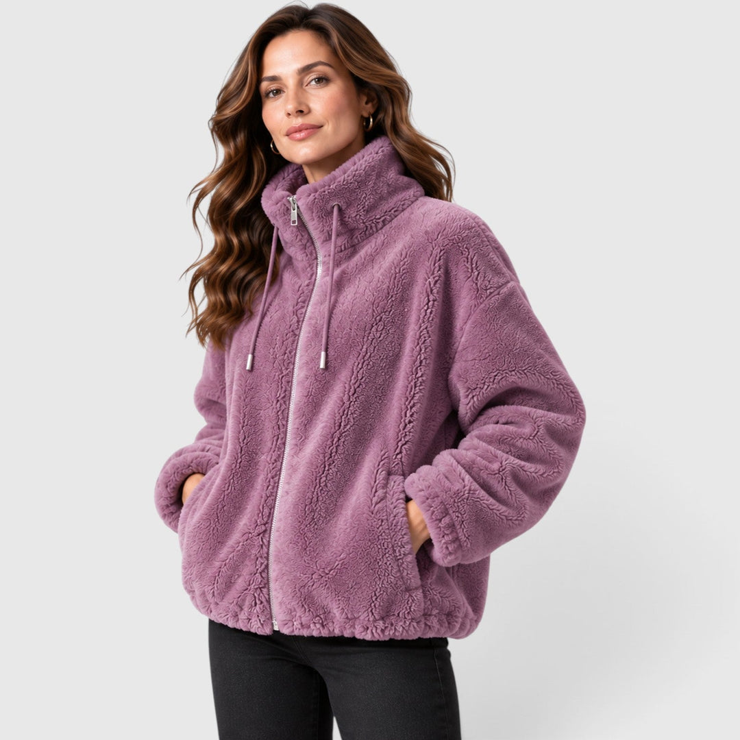 Women's Warm Fleece Stand Collar Full Zip Jacket