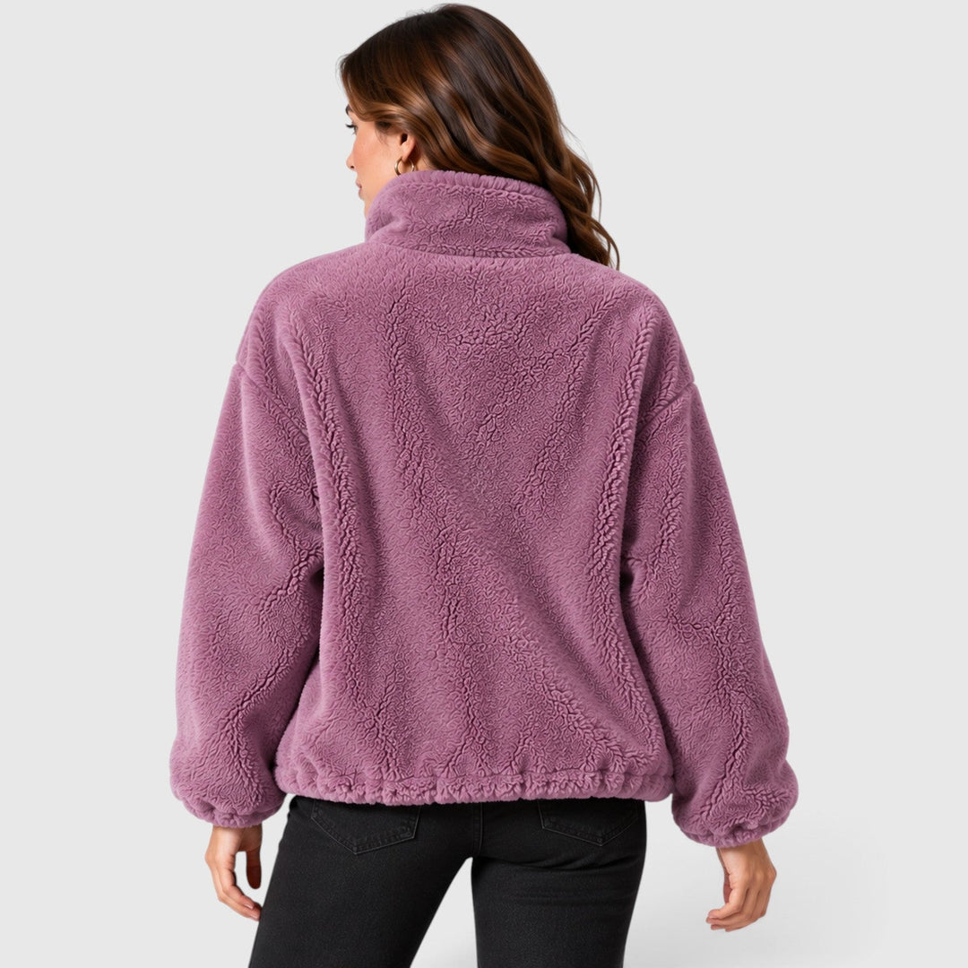 Women's Warm Fleece Stand Collar Full Zip Jacket