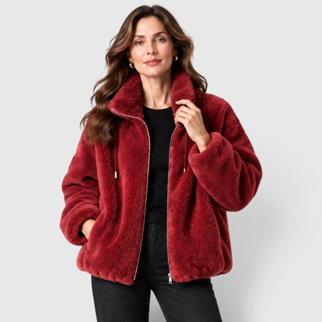 Women's Warm Fleece Stand Collar Full Zip Jacket