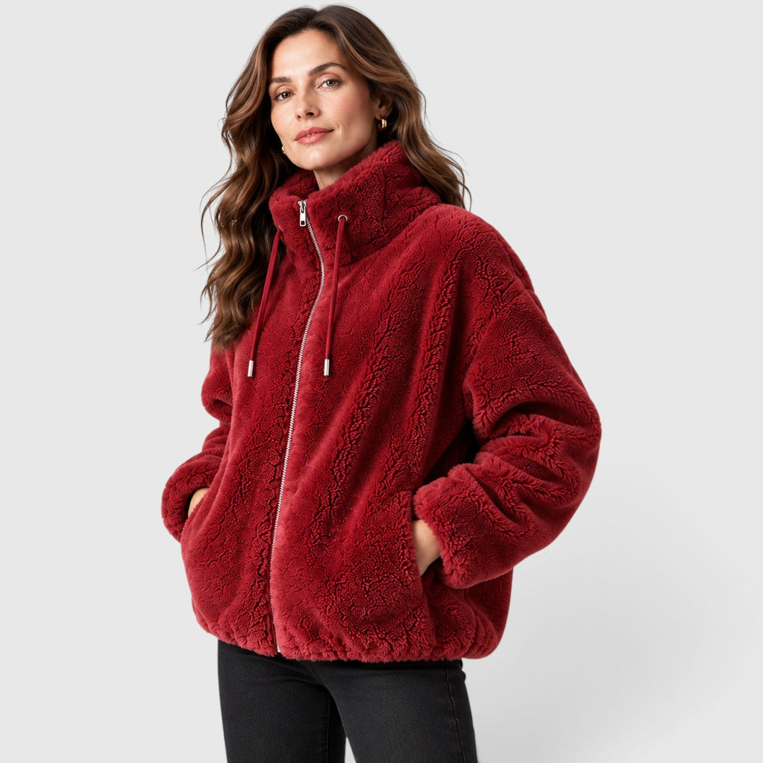 Women's Warm Fleece Stand Collar Full Zip Jacket