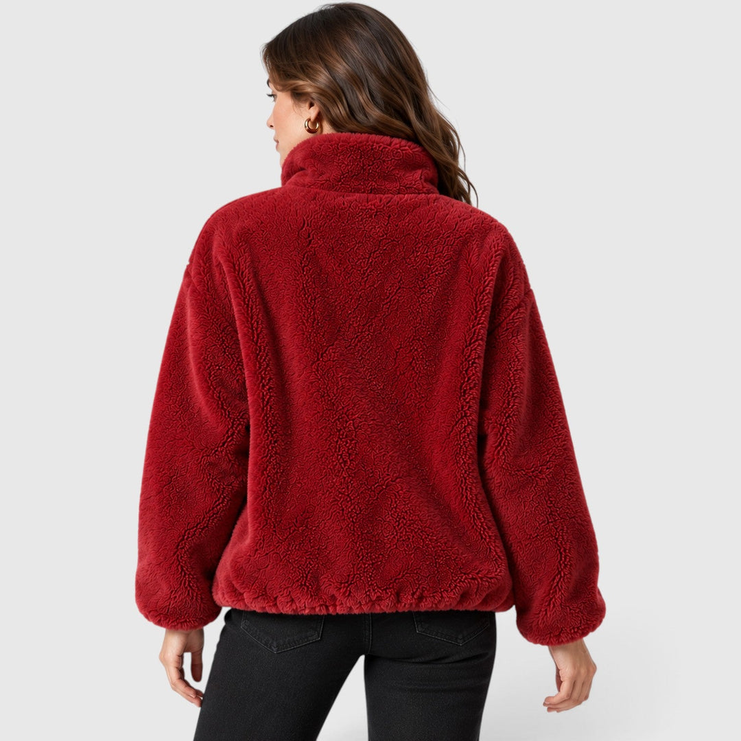 Women's Warm Fleece Stand Collar Full Zip Jacket