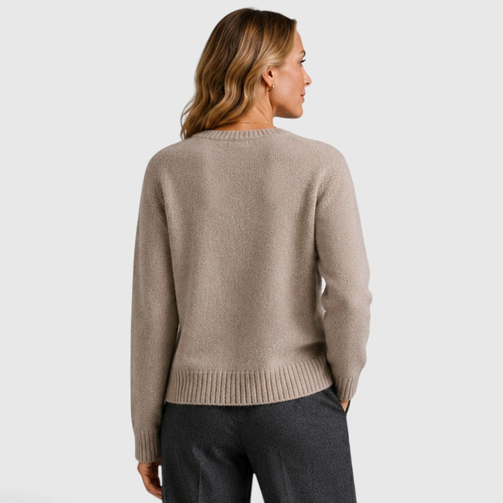 Women's Soft Knit Button-Up Round Neck Cardigan