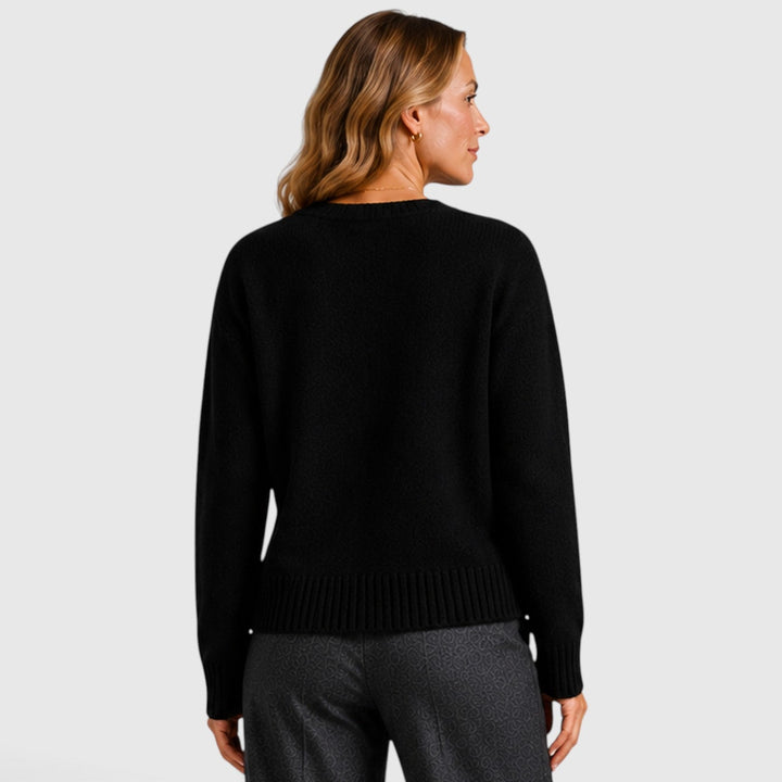 Women's Soft Knit Button-Up Round Neck Cardigan