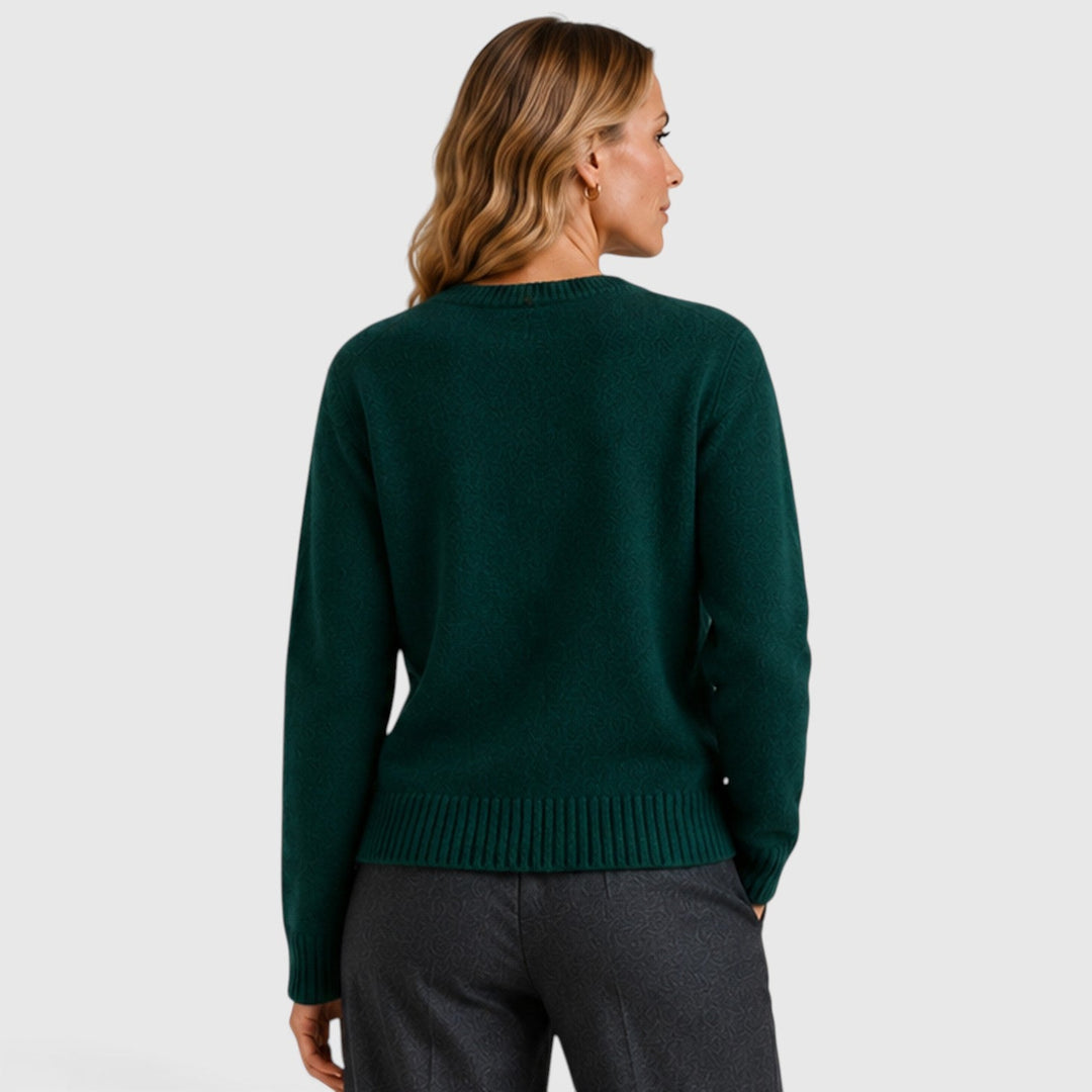 Women's Soft Knit Button-Up Round Neck Cardigan