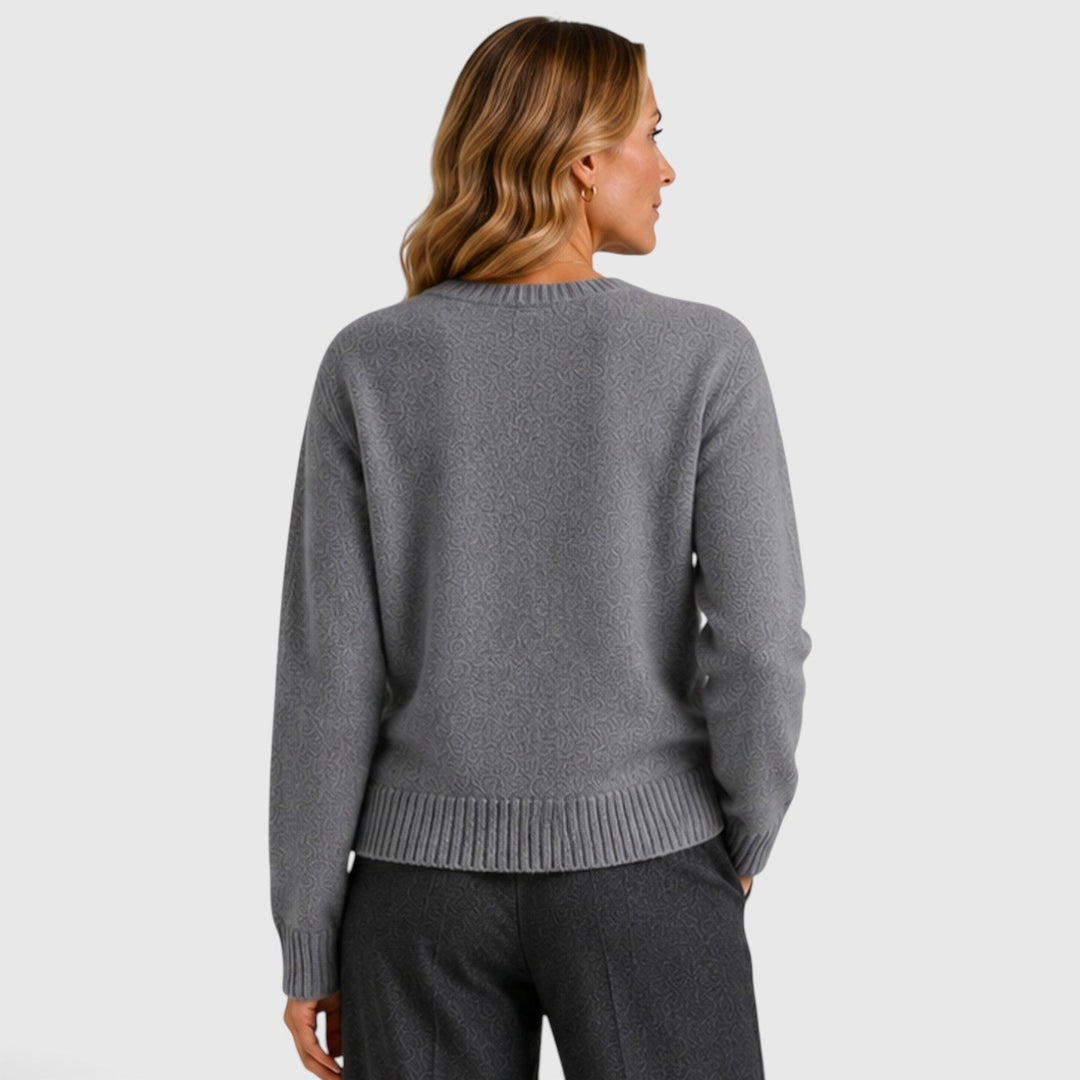Women's Soft Knit Button-Up Round Neck Cardigan