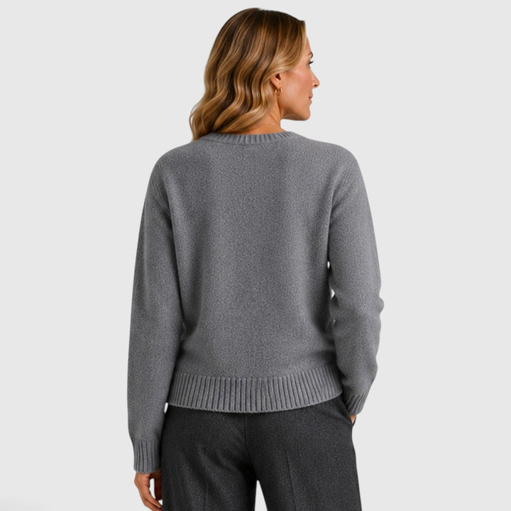 Women's Soft Knit Button-Up Round Neck Cardigan