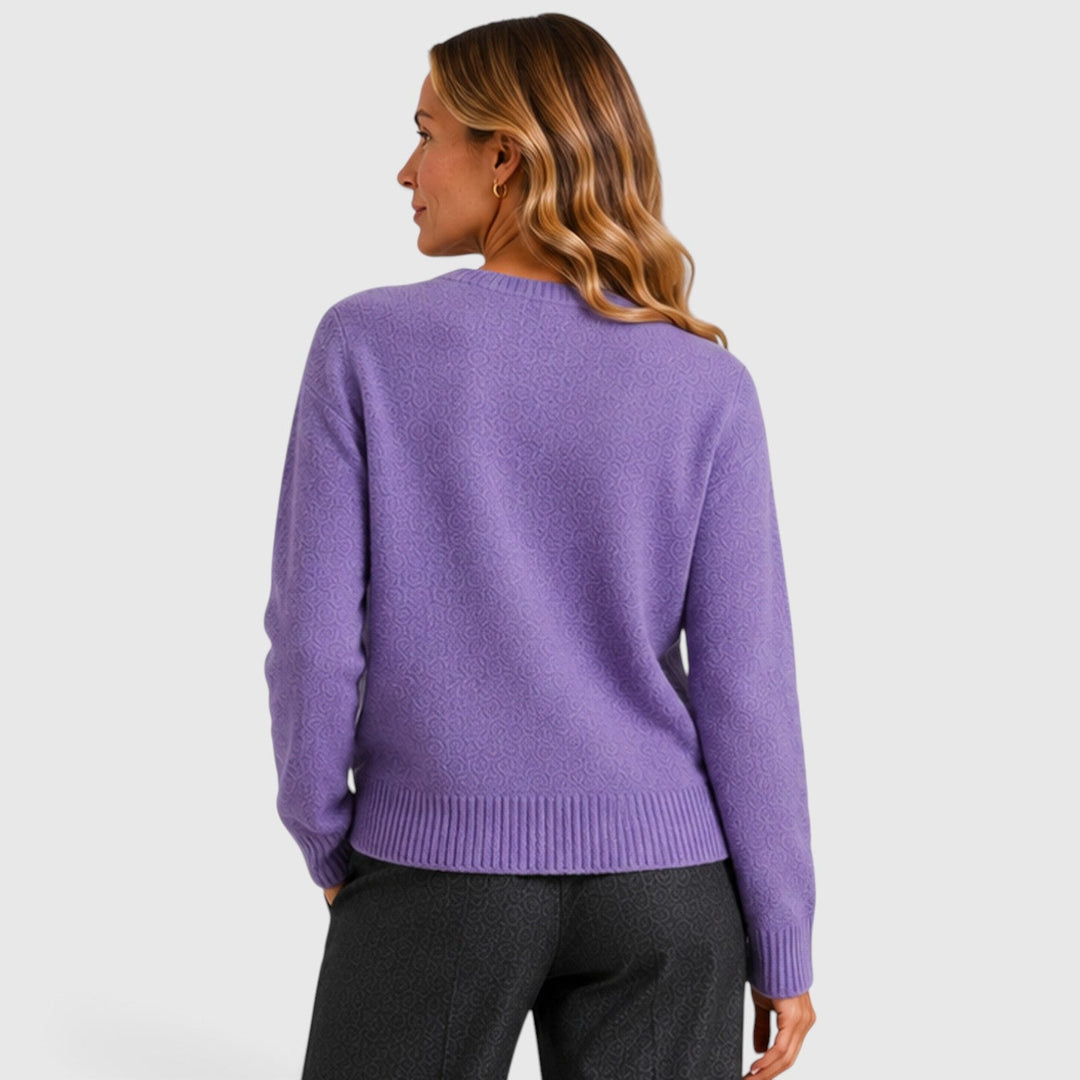 Women's Soft Knit Button-Up Round Neck Cardigan