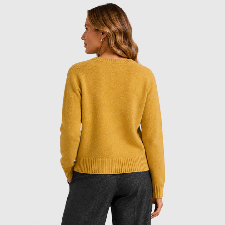 Women's Soft Knit Button-Up Round Neck Cardigan