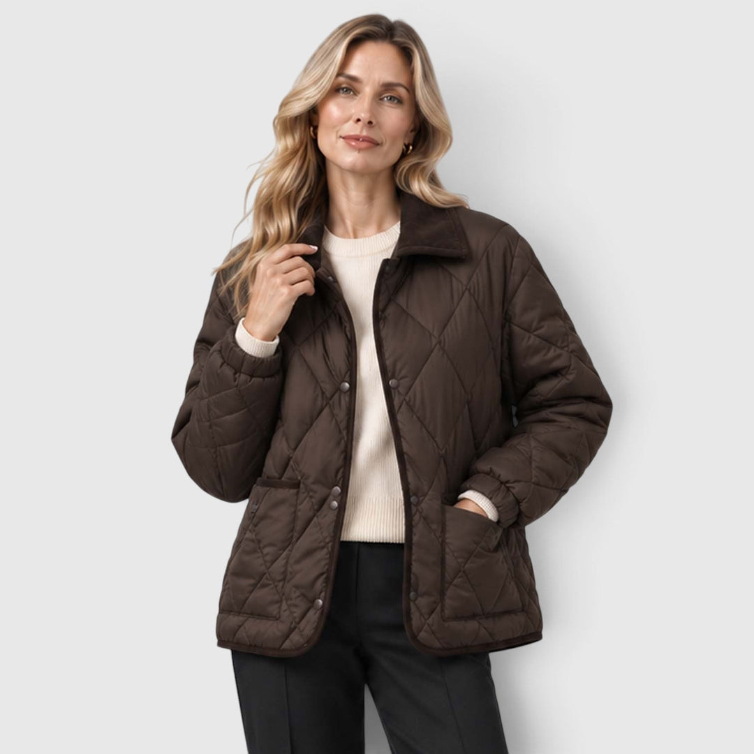 Women's Lightweight Quilted Padded Collared Jacket