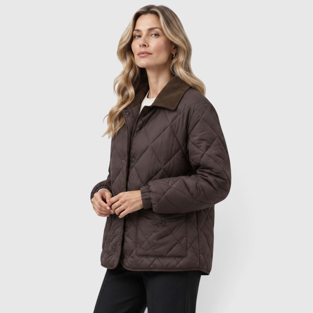 Women's Lightweight Quilted Padded Collared Jacket