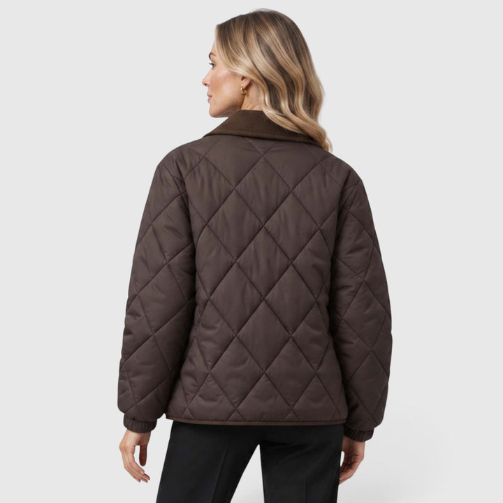 Women's Lightweight Quilted Padded Collared Jacket