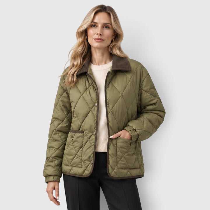 Women's Lightweight Quilted Padded Collared Jacket