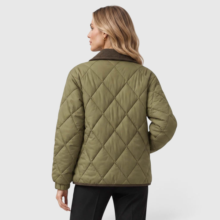 Women's Lightweight Quilted Padded Collared Jacket